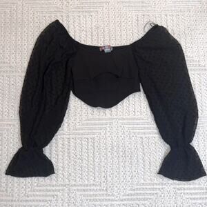 Urban outfitters black cropped corset
